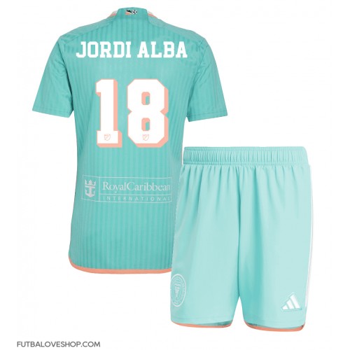 Dres Inter Miami Jordi Alba #18 Tretina pre deti 2024-25 Krátky Rukáv (+ trenírky)